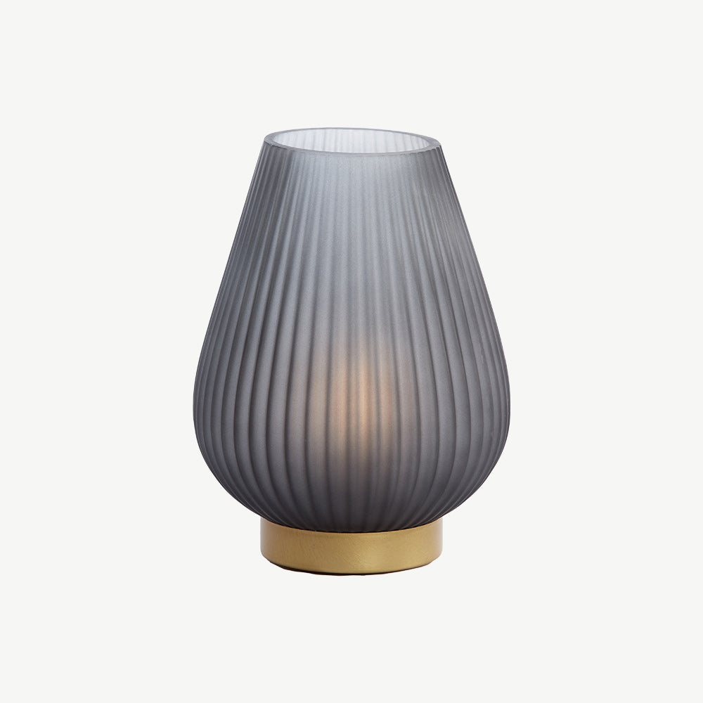 Glass Matte Table Lamp in Grey