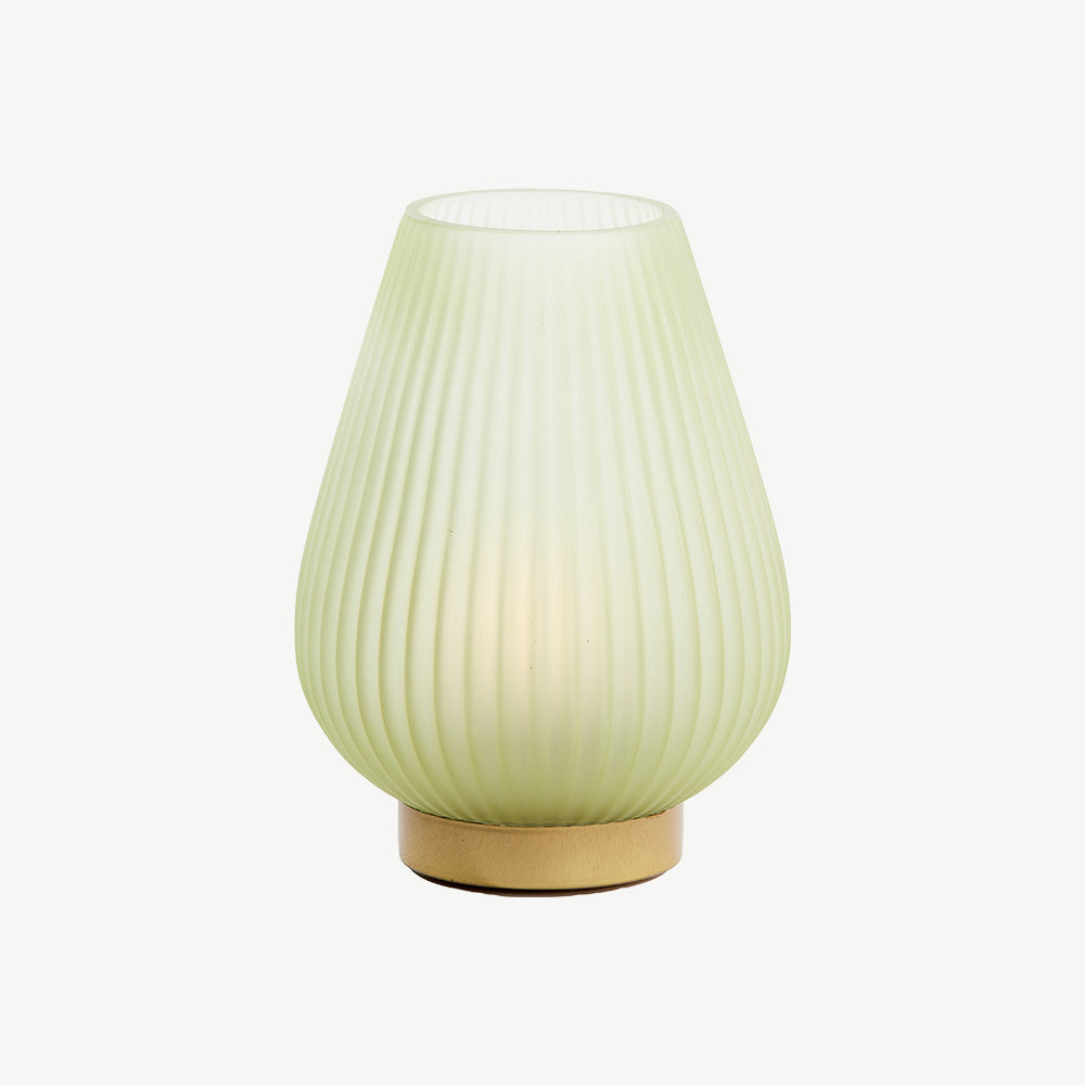 Glass Matte Table Lamp in Green