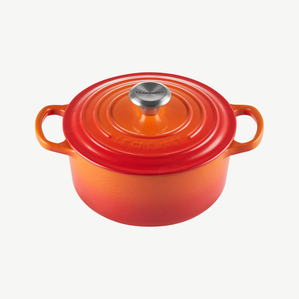 Le Creuset Cast Iron Round Casserole Dish 24cm in Volcanic