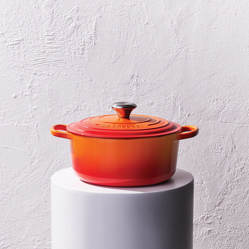 Le Creuset Cast Iron Round Casserole Dish 24cm in Volcanic