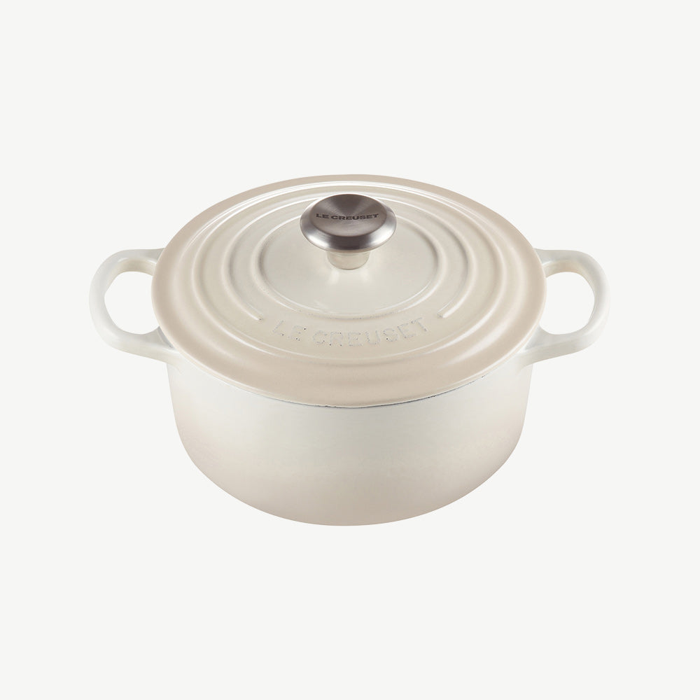 Le Creuset Cast Iron Round Casserole Dish 24cm in Meringue