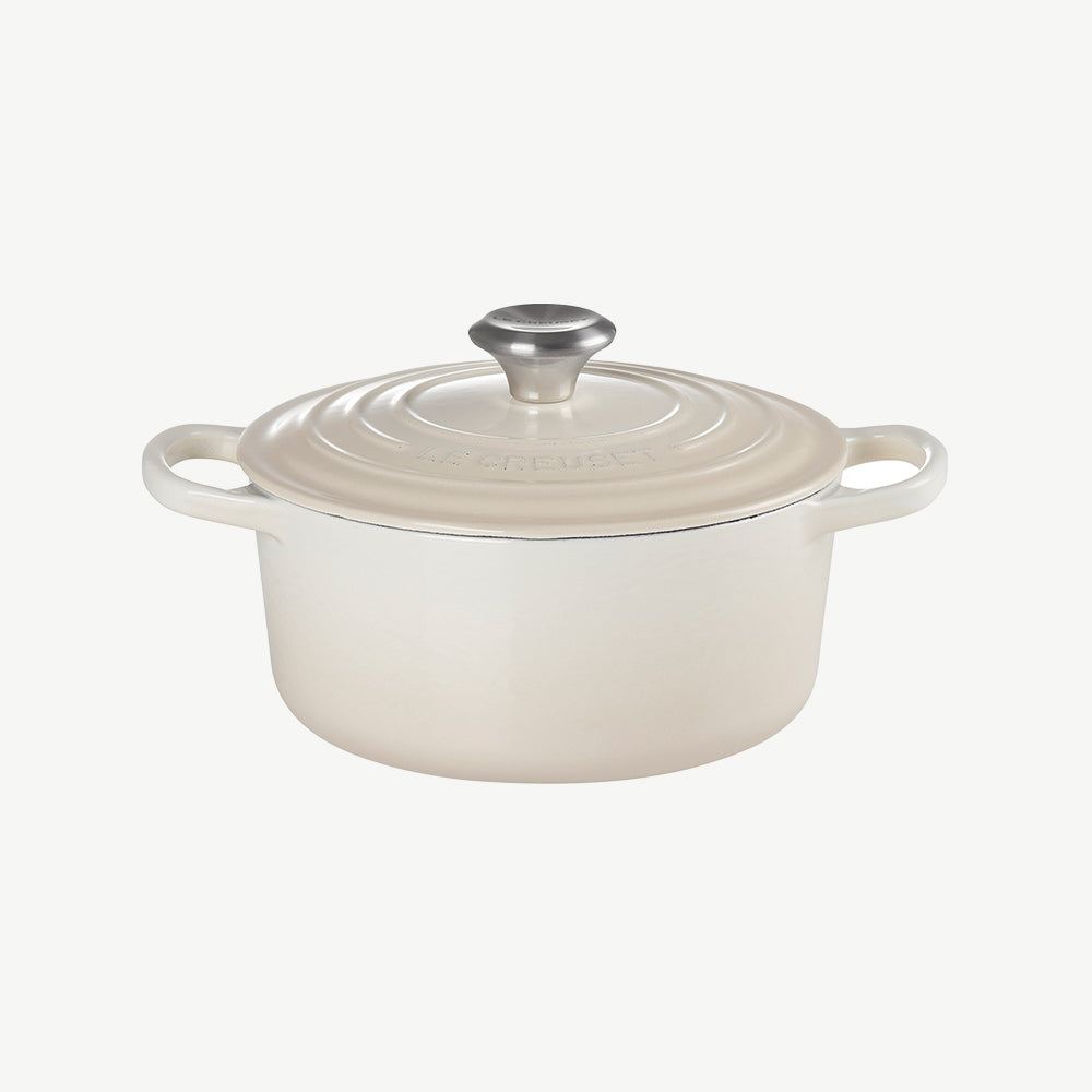 Le Creuset Cast Iron Round Casserole Dish 24cm in Meringue