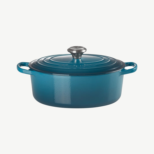 Le Creuset Cast Iron Oval Casserole dish in Deep Teal