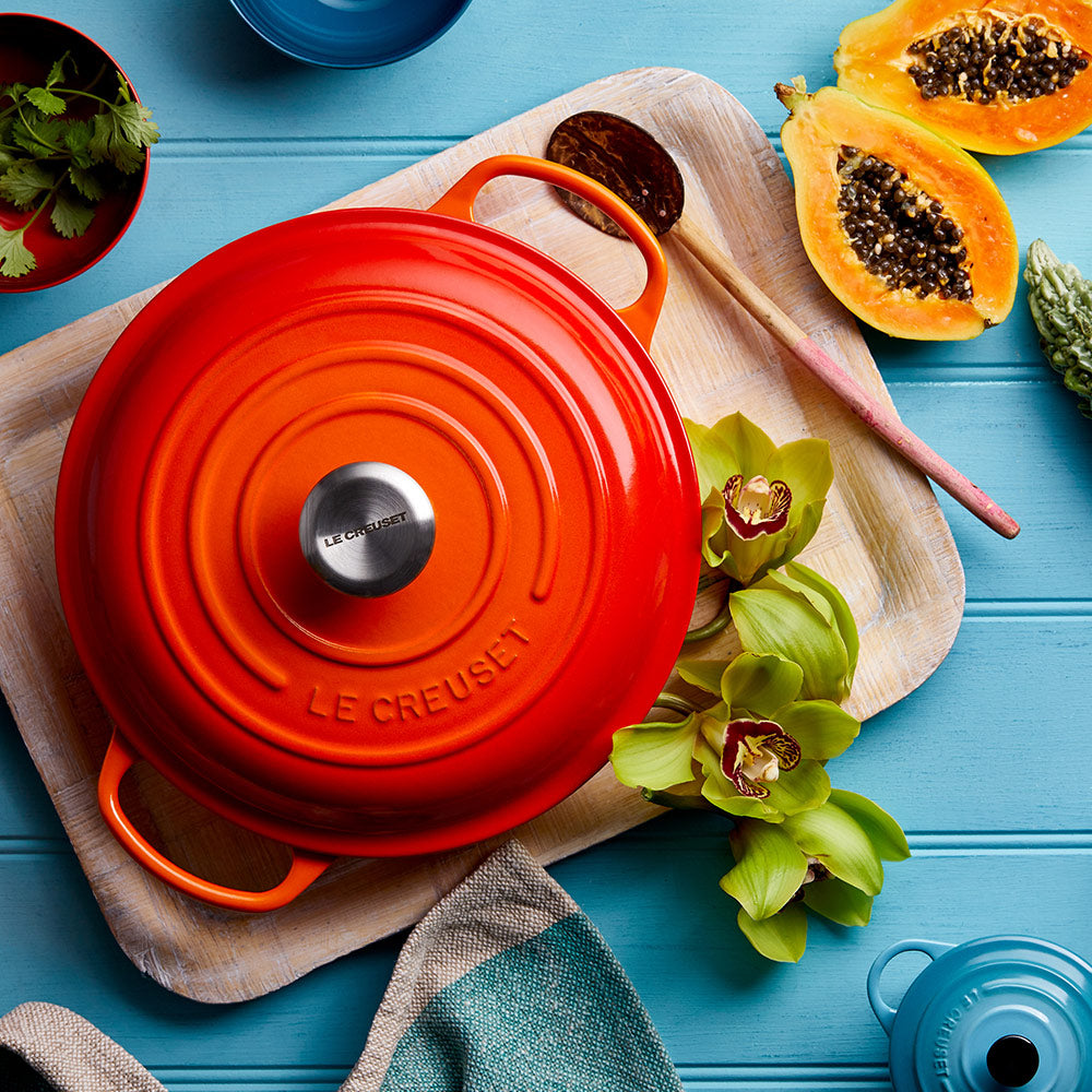 Le Creuset Cast Iron Shallow Casserole 30cm in Volcanic 