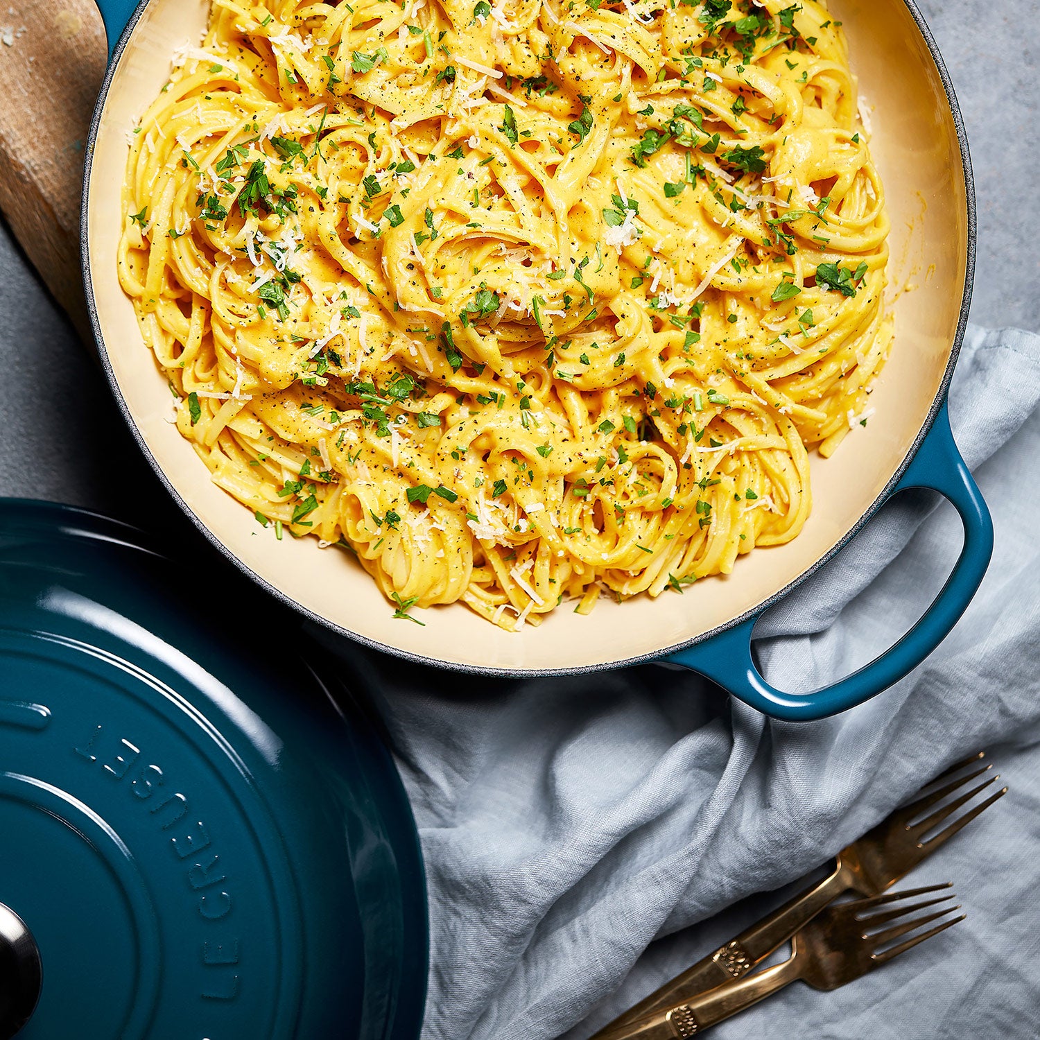 Le Creuset Cast Iron Shallow Casserole 30cm in Deep Teal