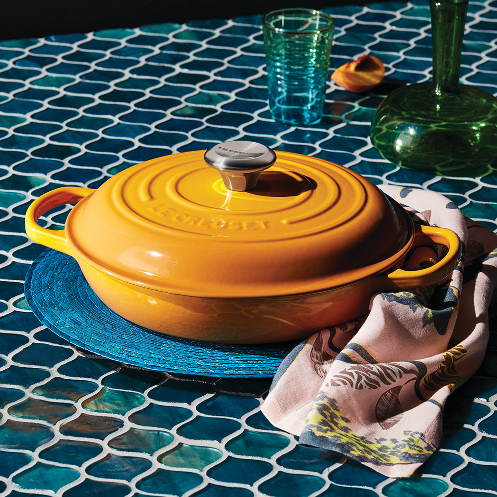 Le Creuset Cast Iron Shallow Casserole in Nectar