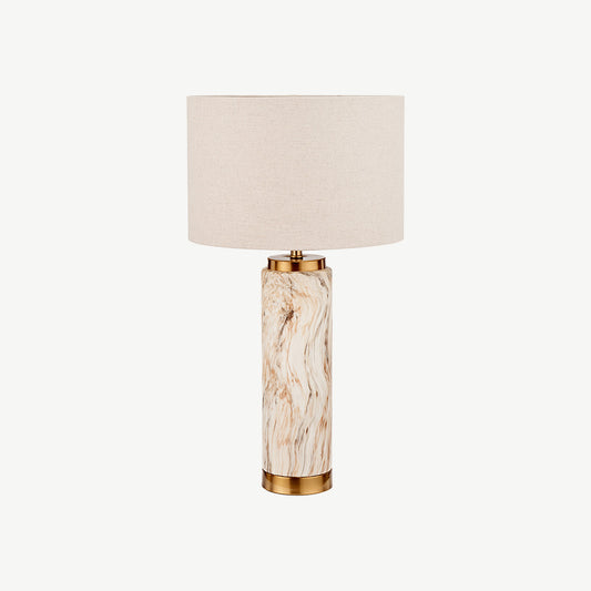 Natural Stone Effect Ceramic Tall Table Lamp