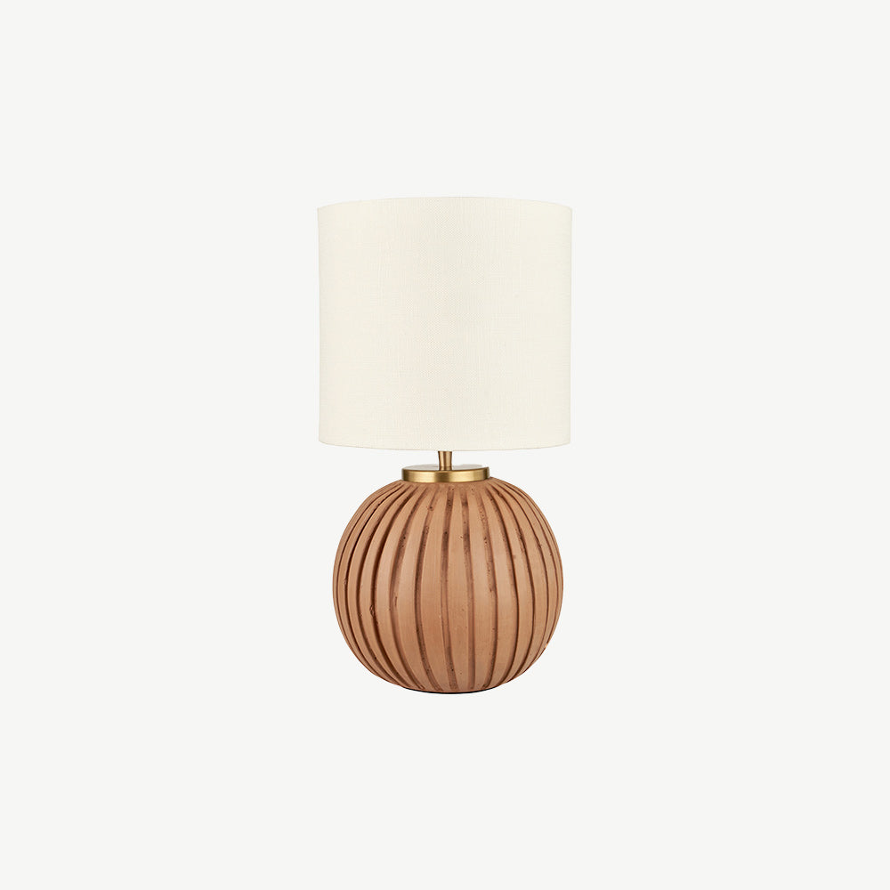 Natural Terracotta Textured Ball Table Lamp