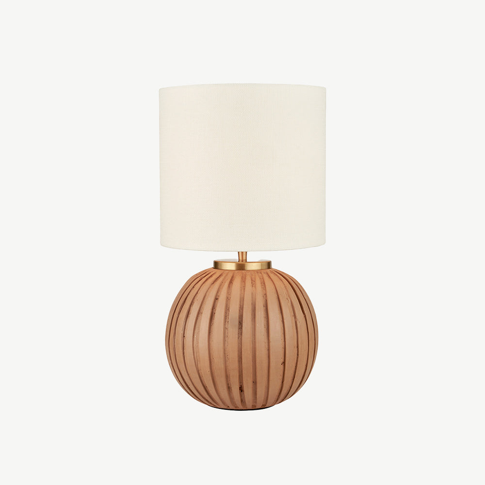 Natural Terracotta Textured Ball Table Lamp