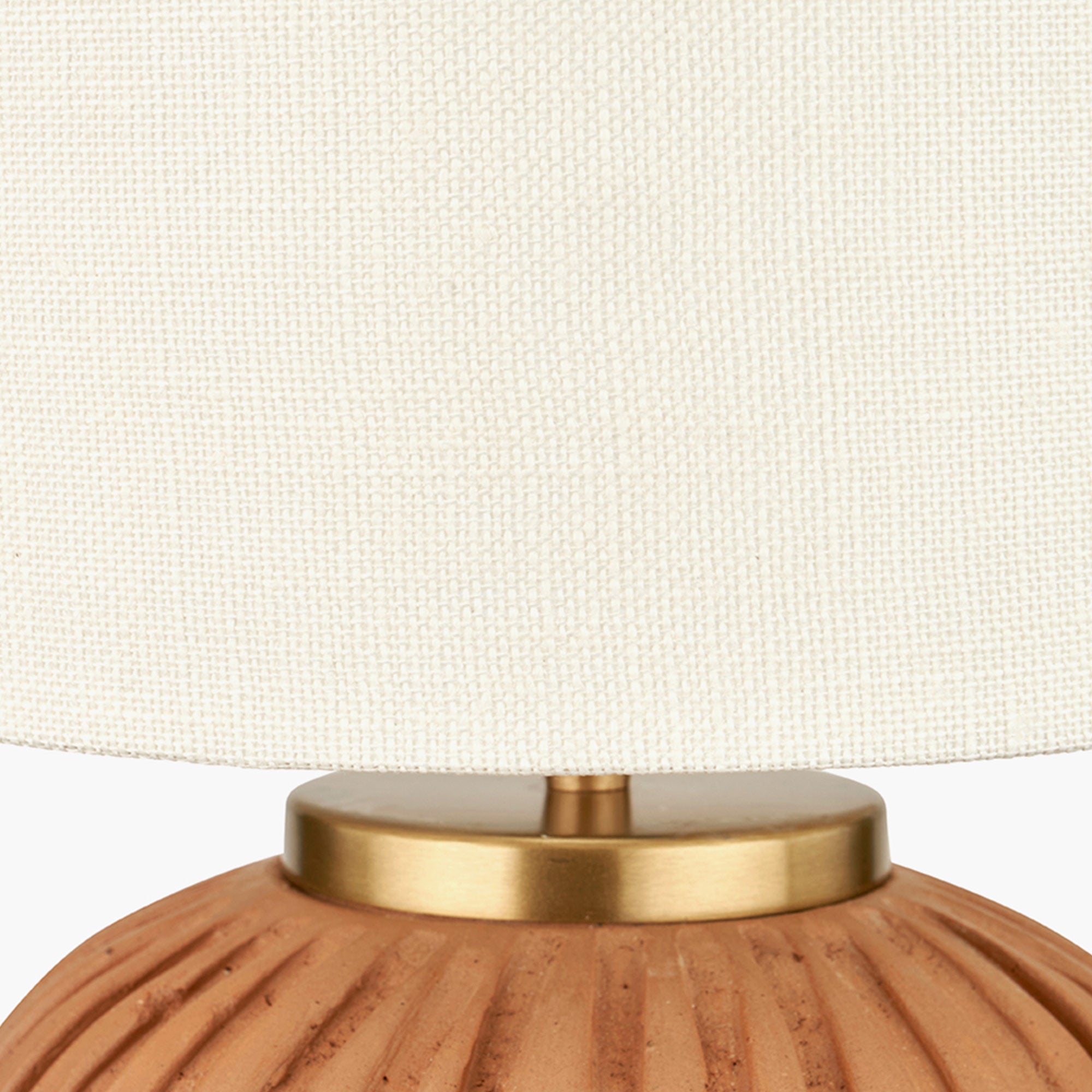 Natural Terracotta Textured Ball Table Lamp