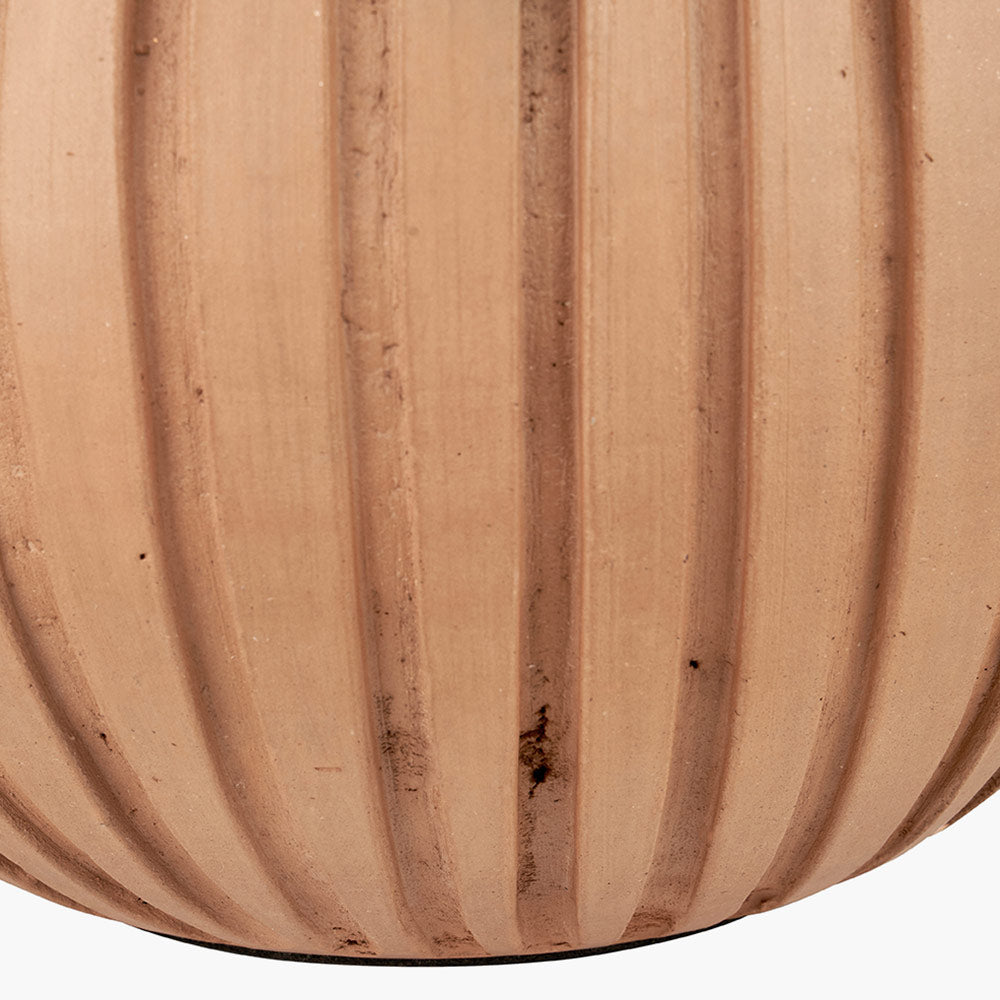 Natural Terracotta Textured Ball Table Lamp