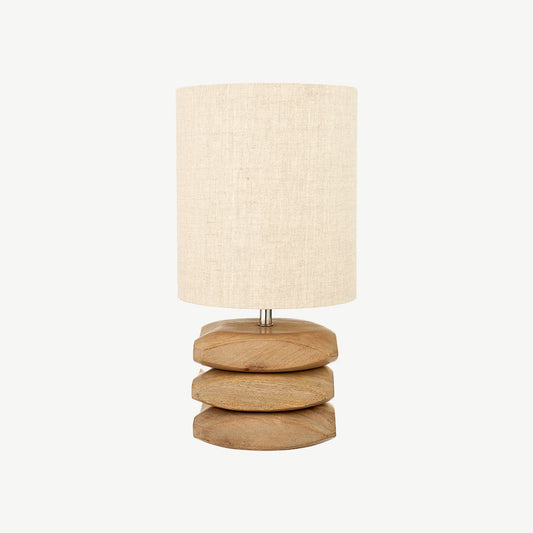 Natural Mango Wood 3 Pebble Table Lamp