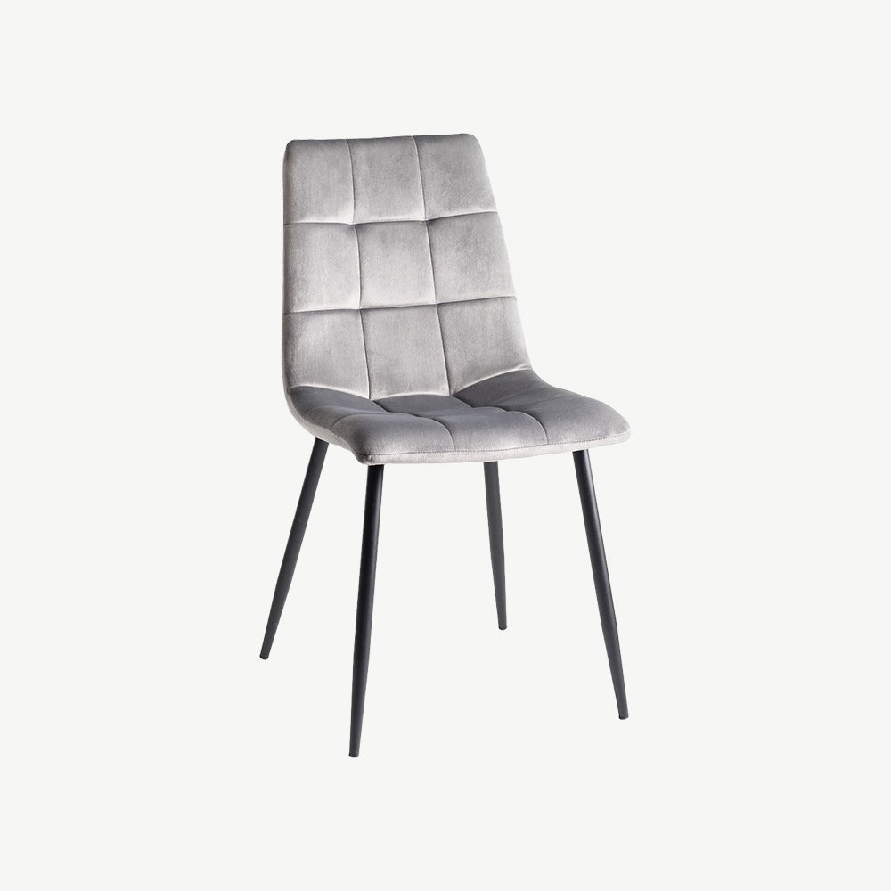 Manitoba Dining Chair in Grey Velvet