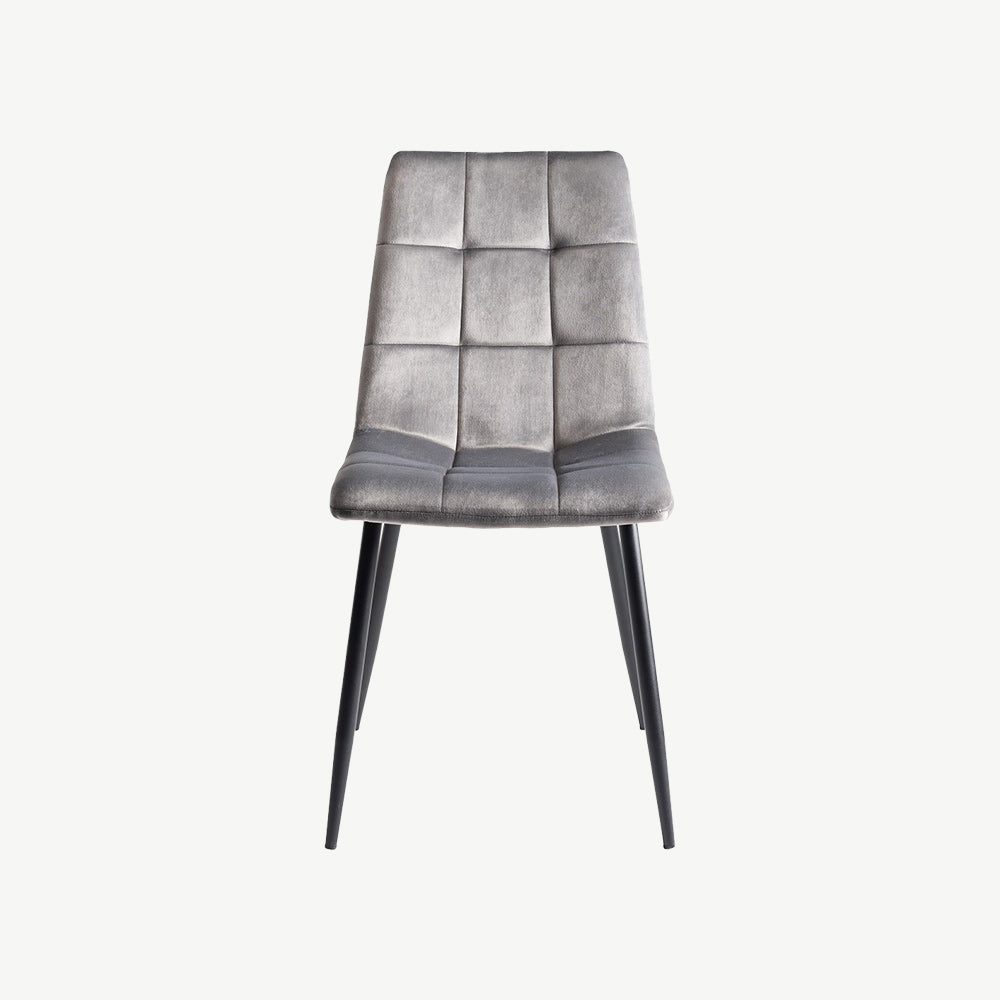 Manitoba Dining Chair in Grey Velvet