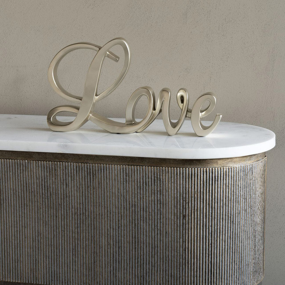 Gold Love Sculpture