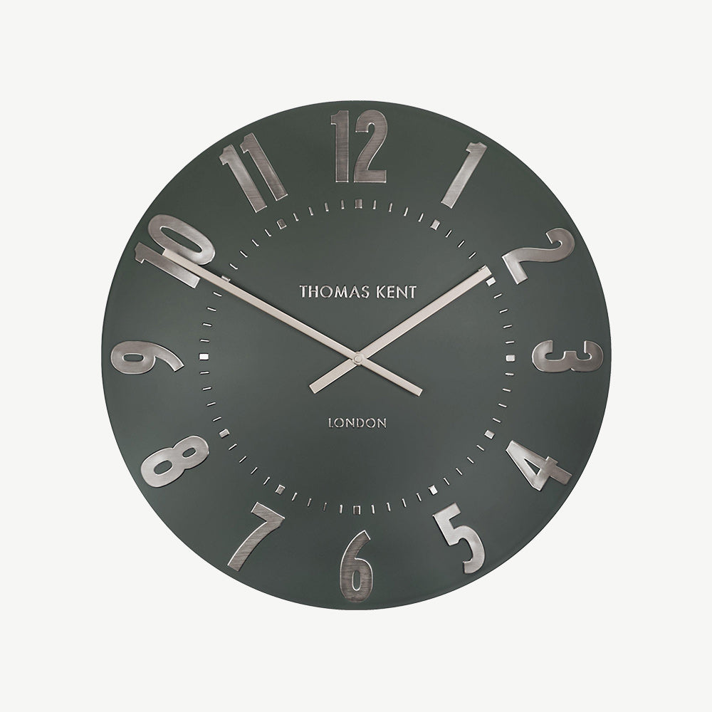 Mulberry wall clock in olive green