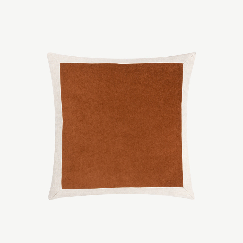 Linen Velvet Cushion Peacan