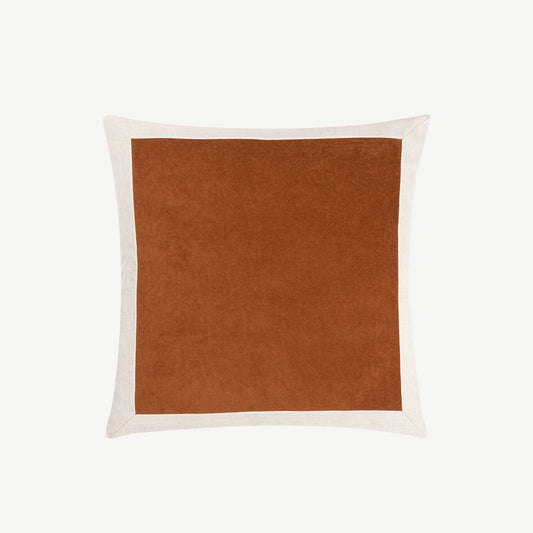 Linen Velvet Cushion Peacan
