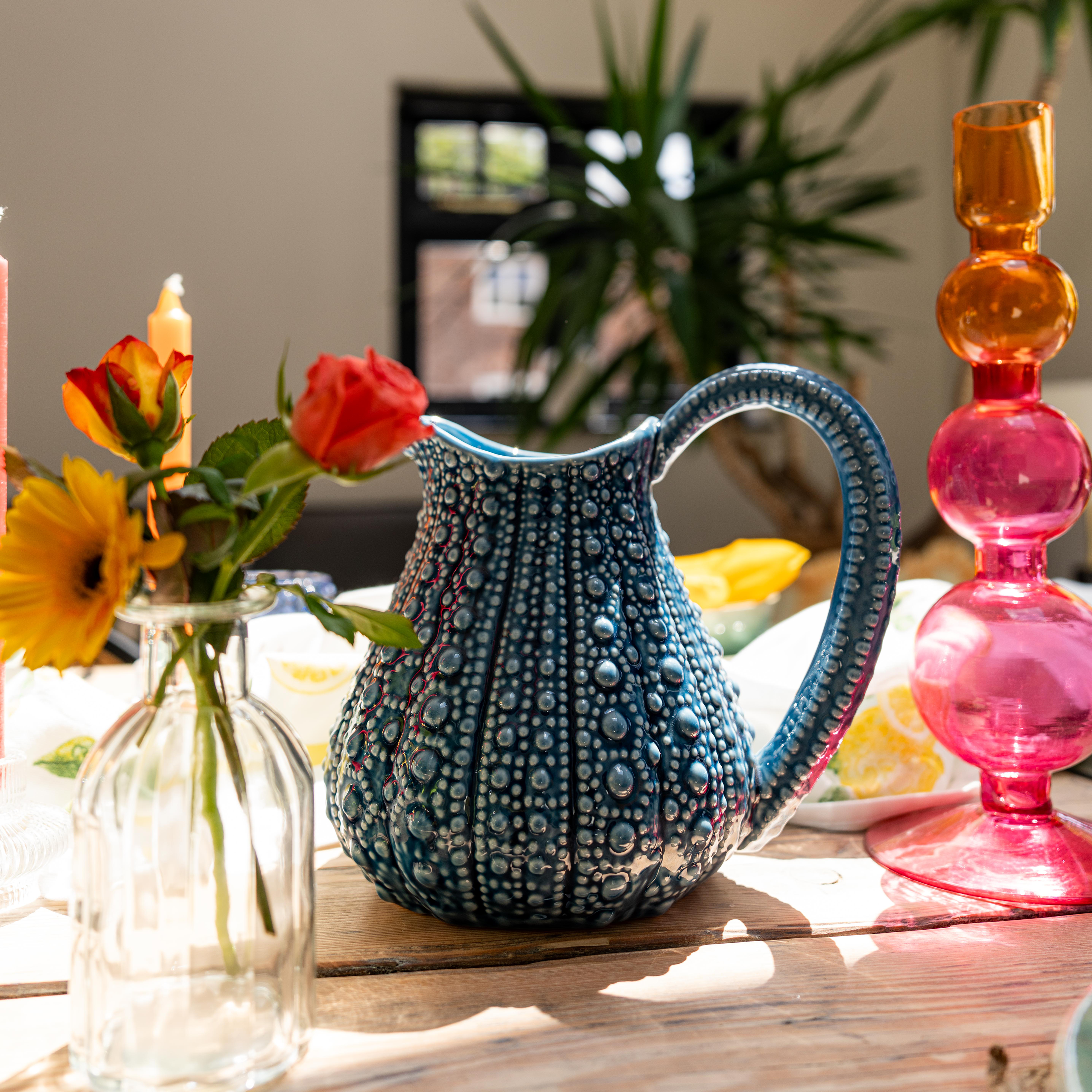 Blue Urchin Jug