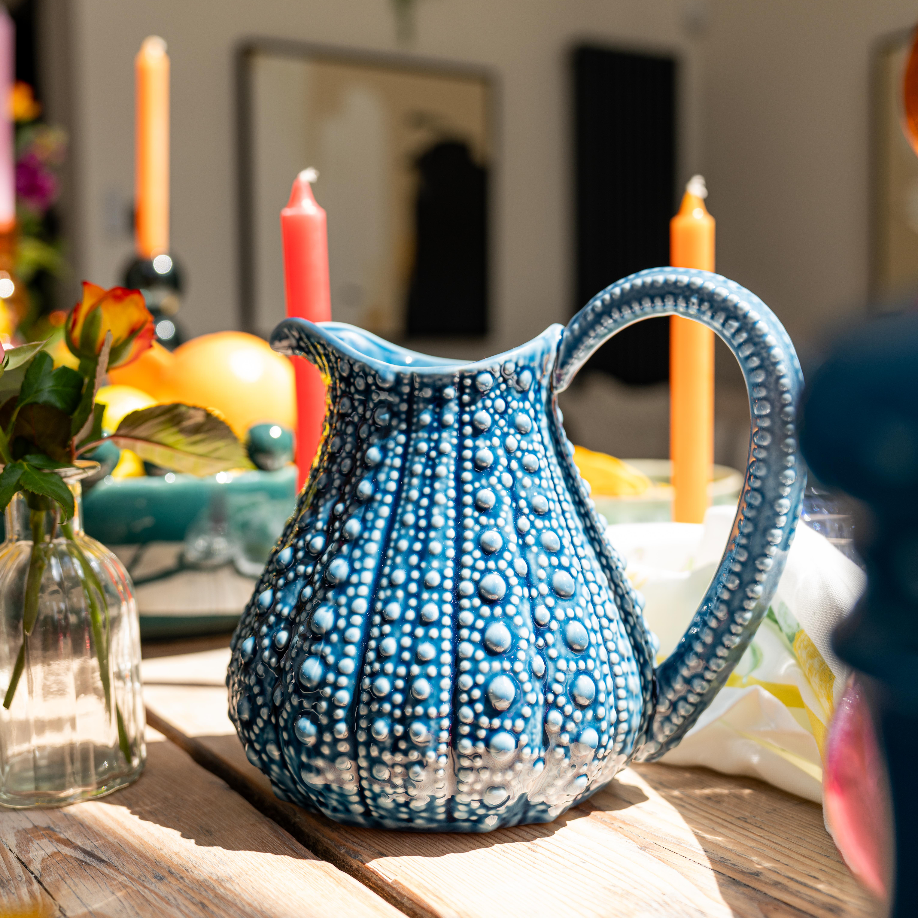 Blue Urchin Jug