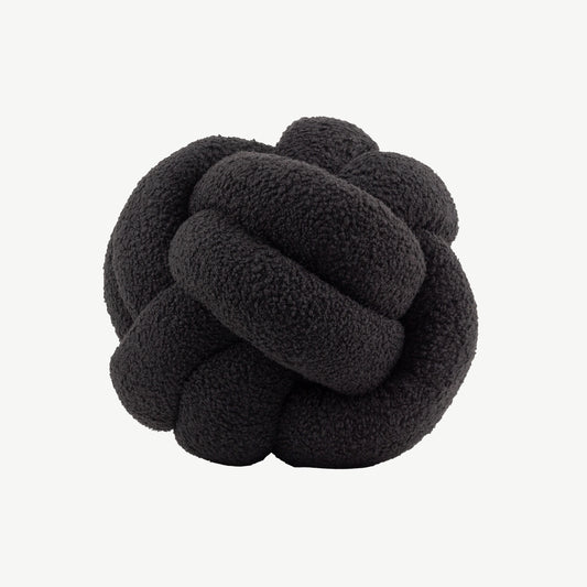 Black Boucle Knot Cushion