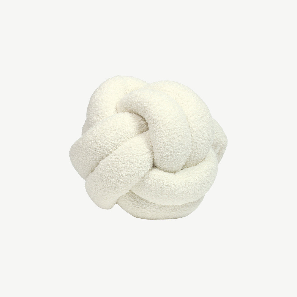 Boucle Knot Cushion in Cream