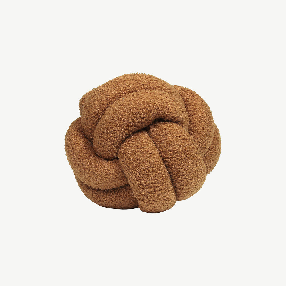 Boucle Knot Cushion in Ginger