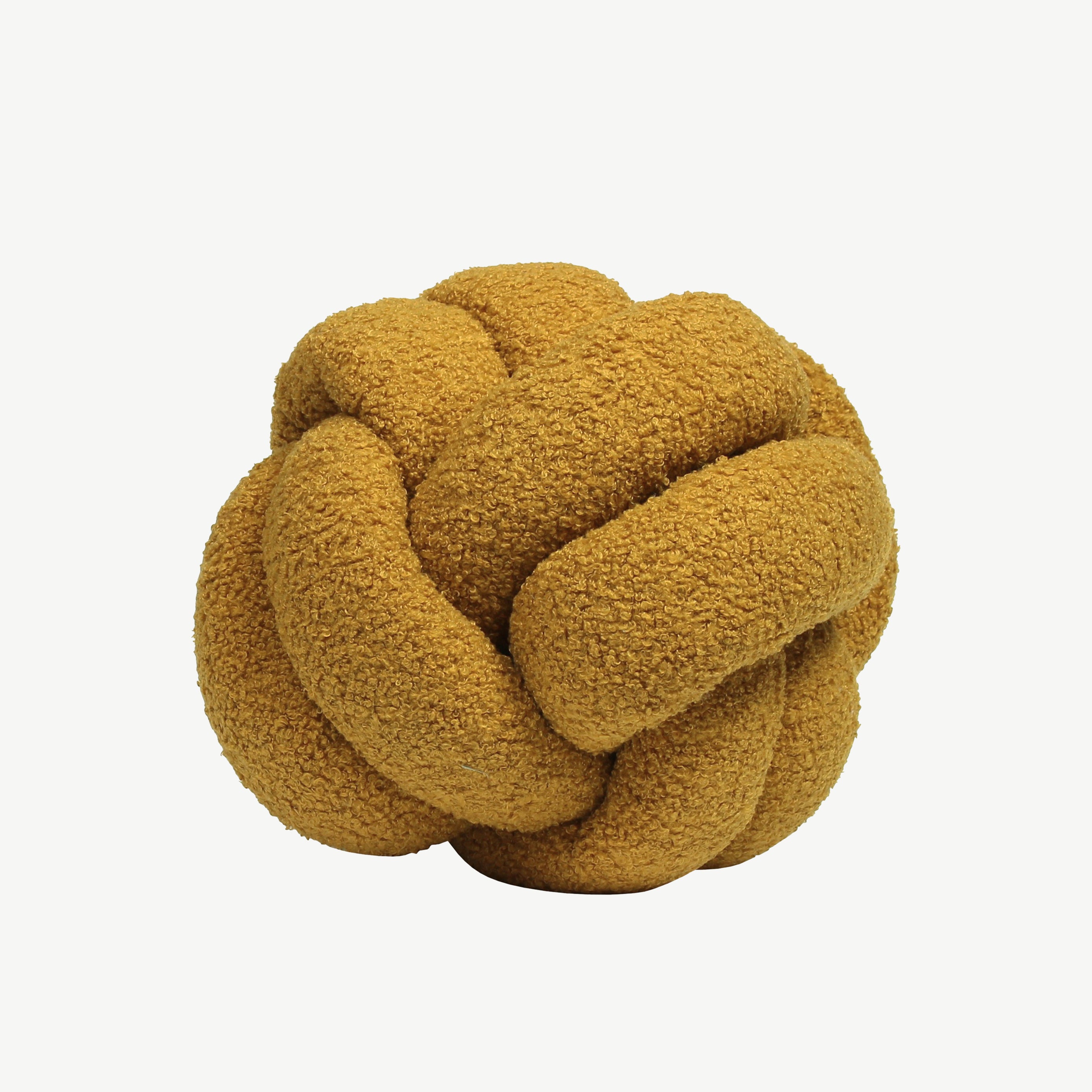 Boucle Knot Cushion in Saffron