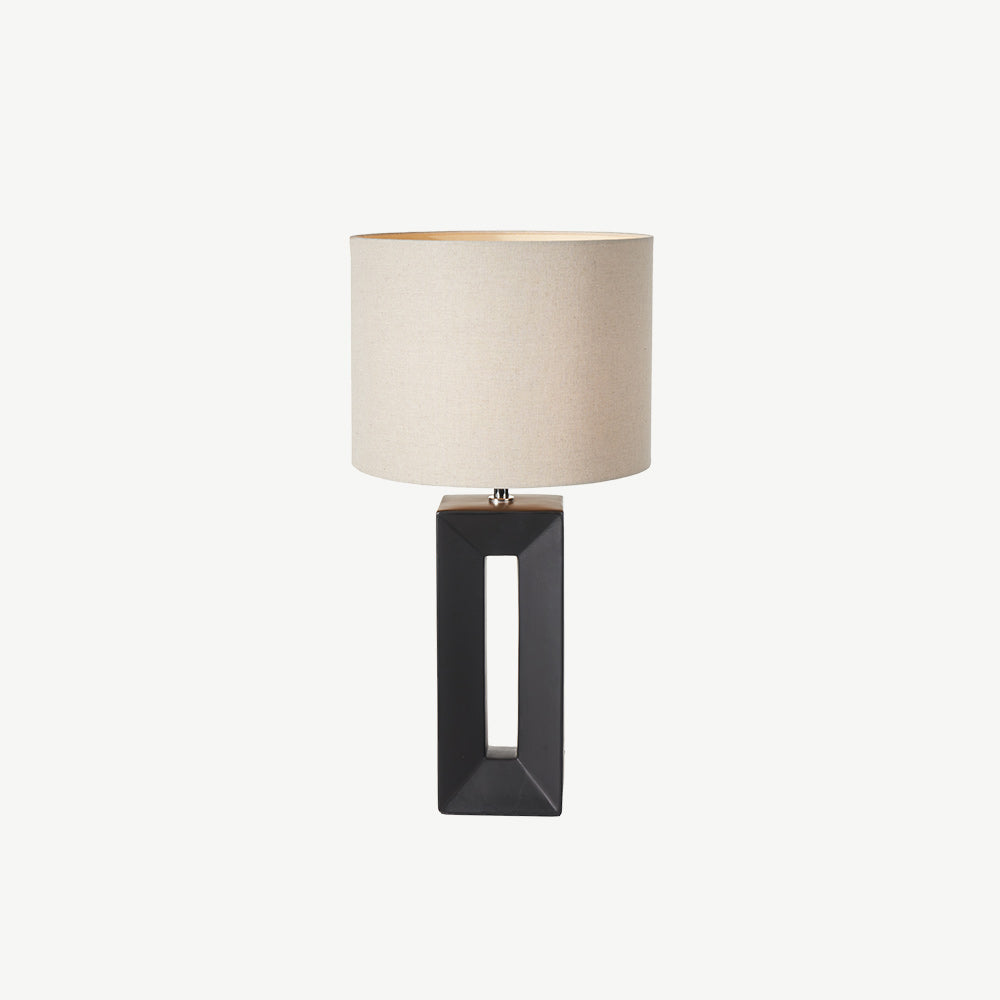 Black Tall Block Table Lamp