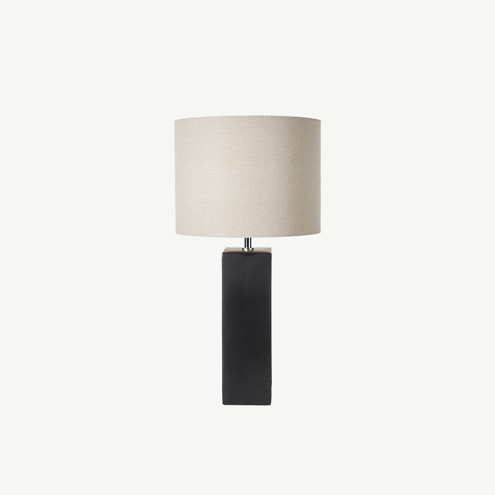 Black Tall Block Table Lamp