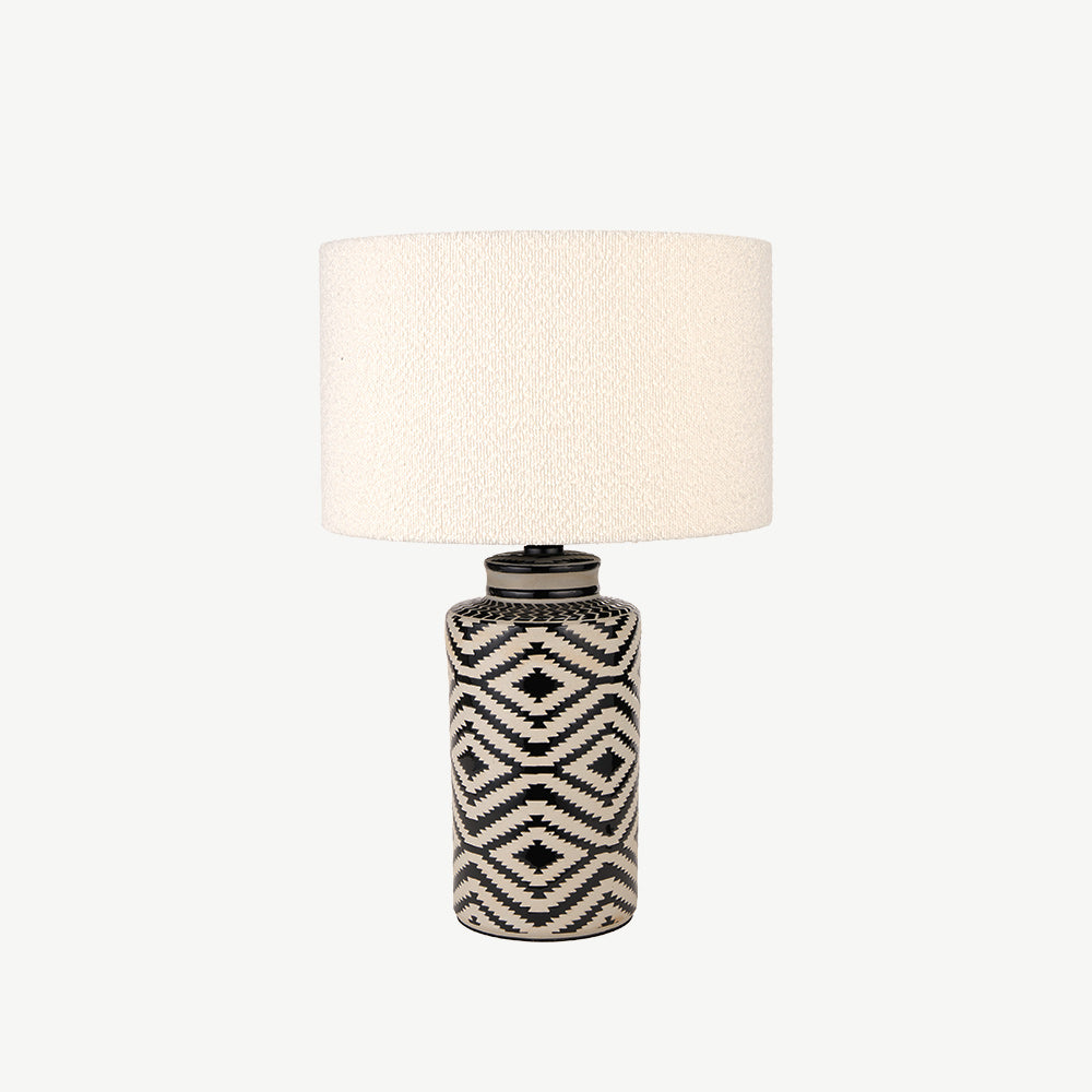 Black & White Ikat Table Lamp