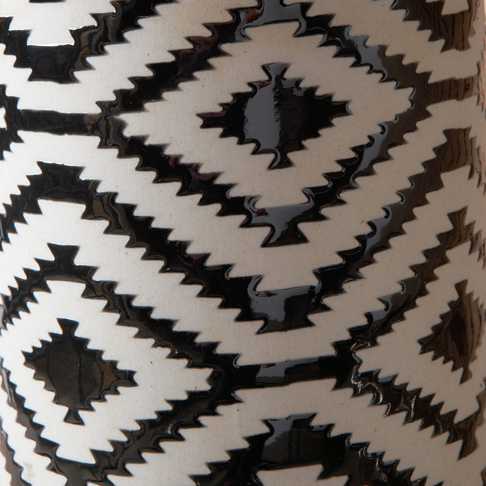 Black & White Ikat Table Lamp