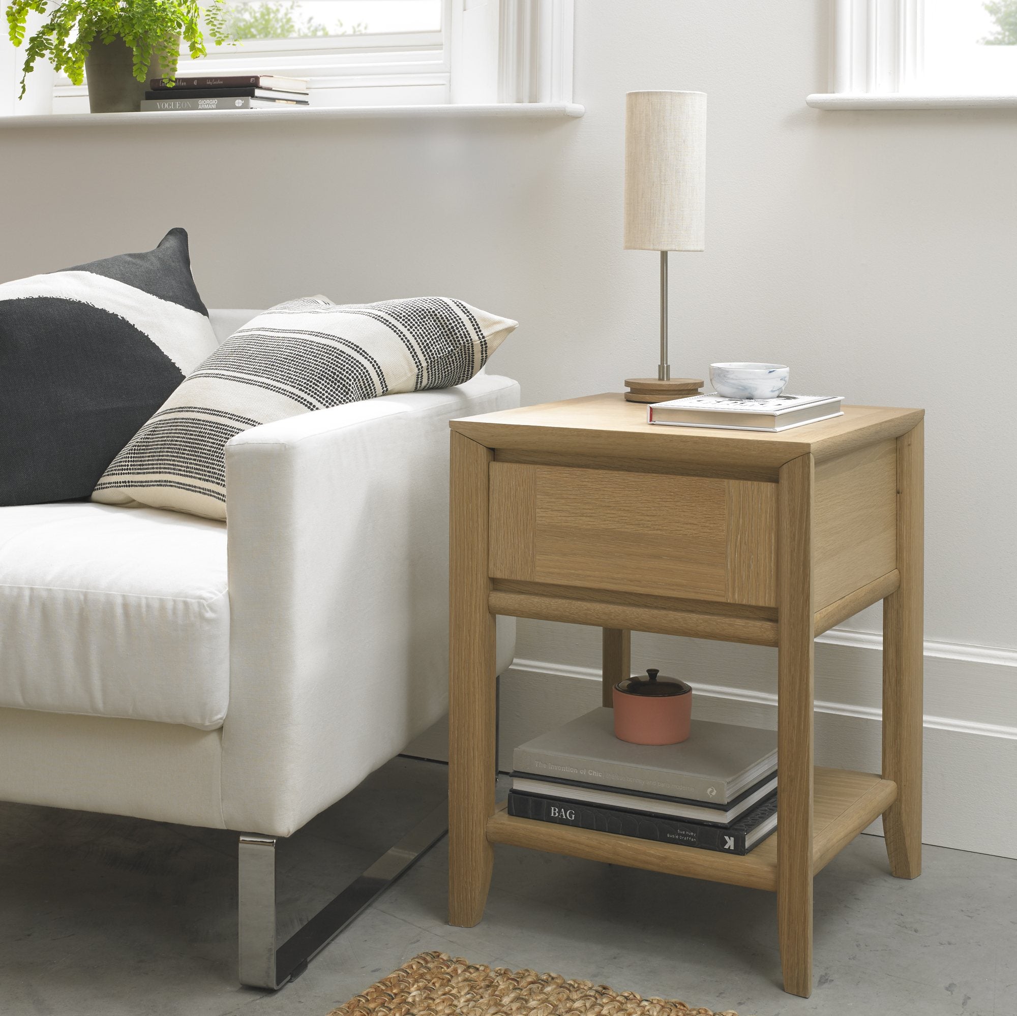 Bordeaux Oak Lamp Table