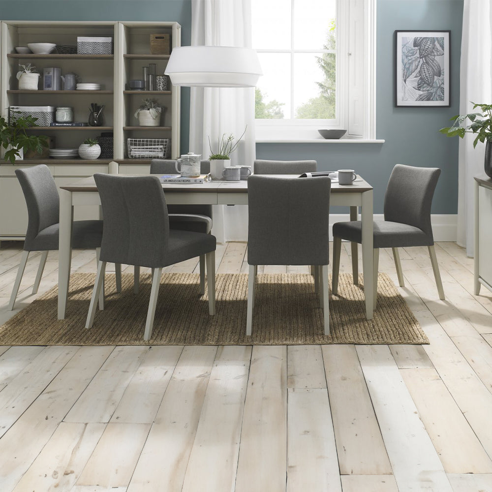 Bordeaux Grey Washed Oak Extending Dining Table