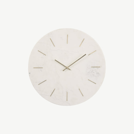 Brass Inlay And Marble Wall Clock