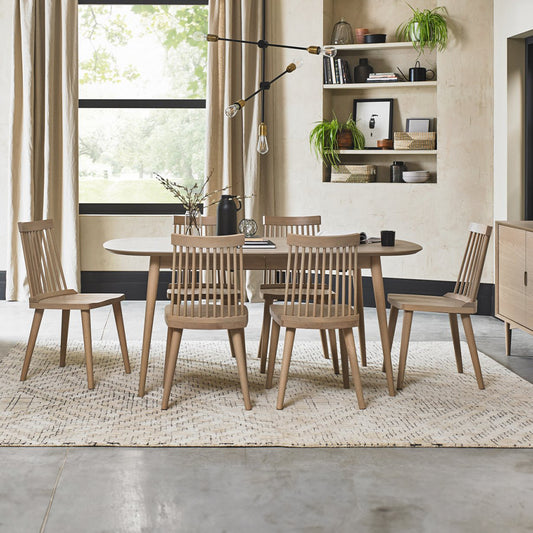 Brondby Scandi Oak 6-8 Seater Extending Dining Table