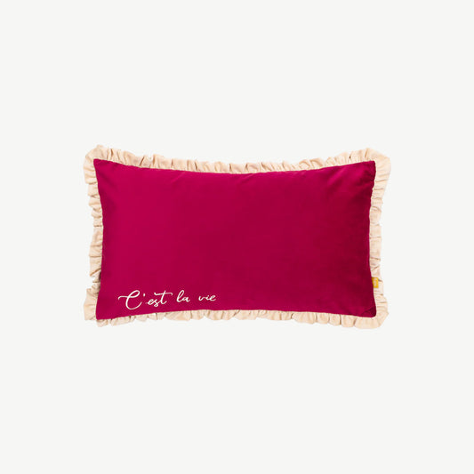 Cest La Vie Embroidered Cushion