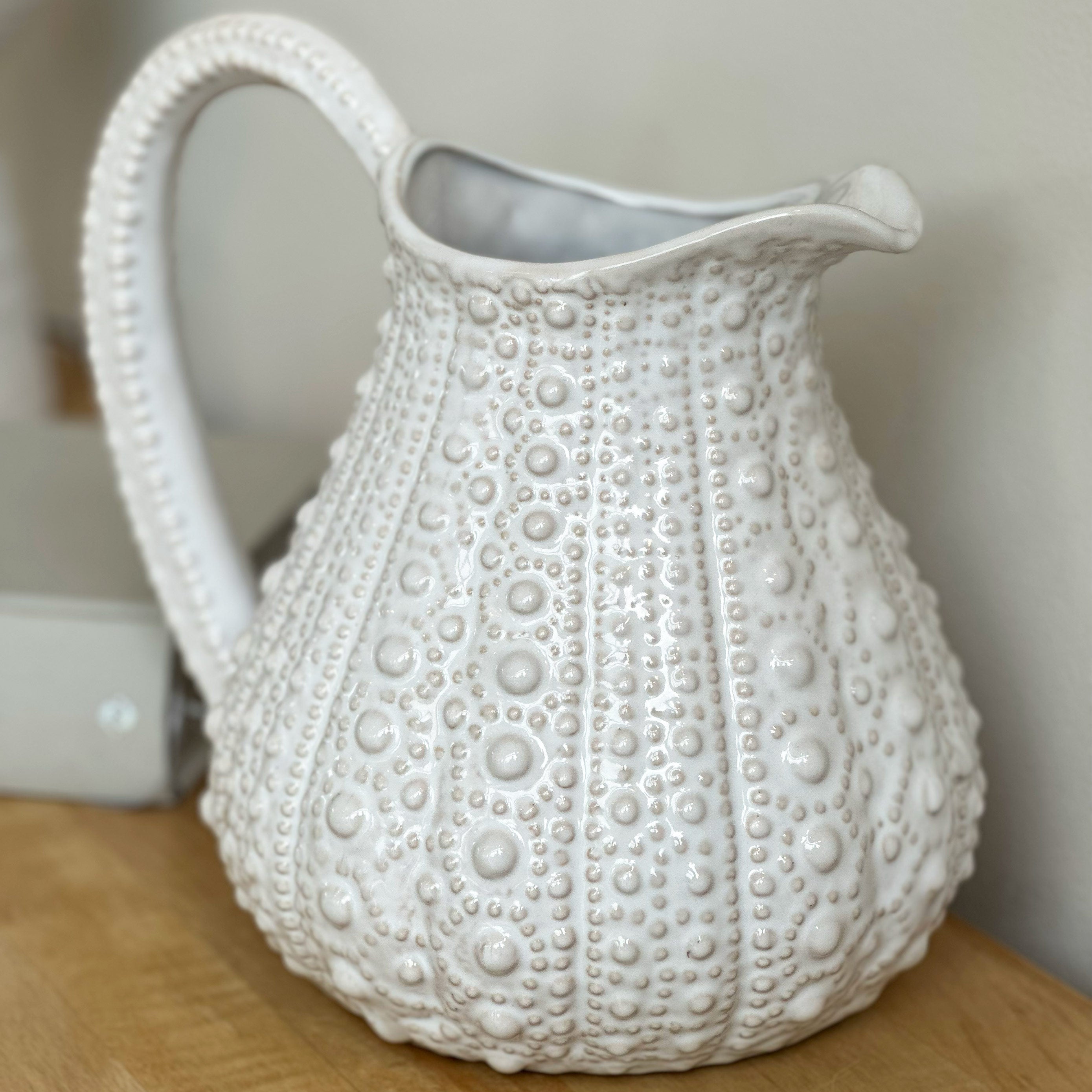 Ceramic Urchin Jug in White