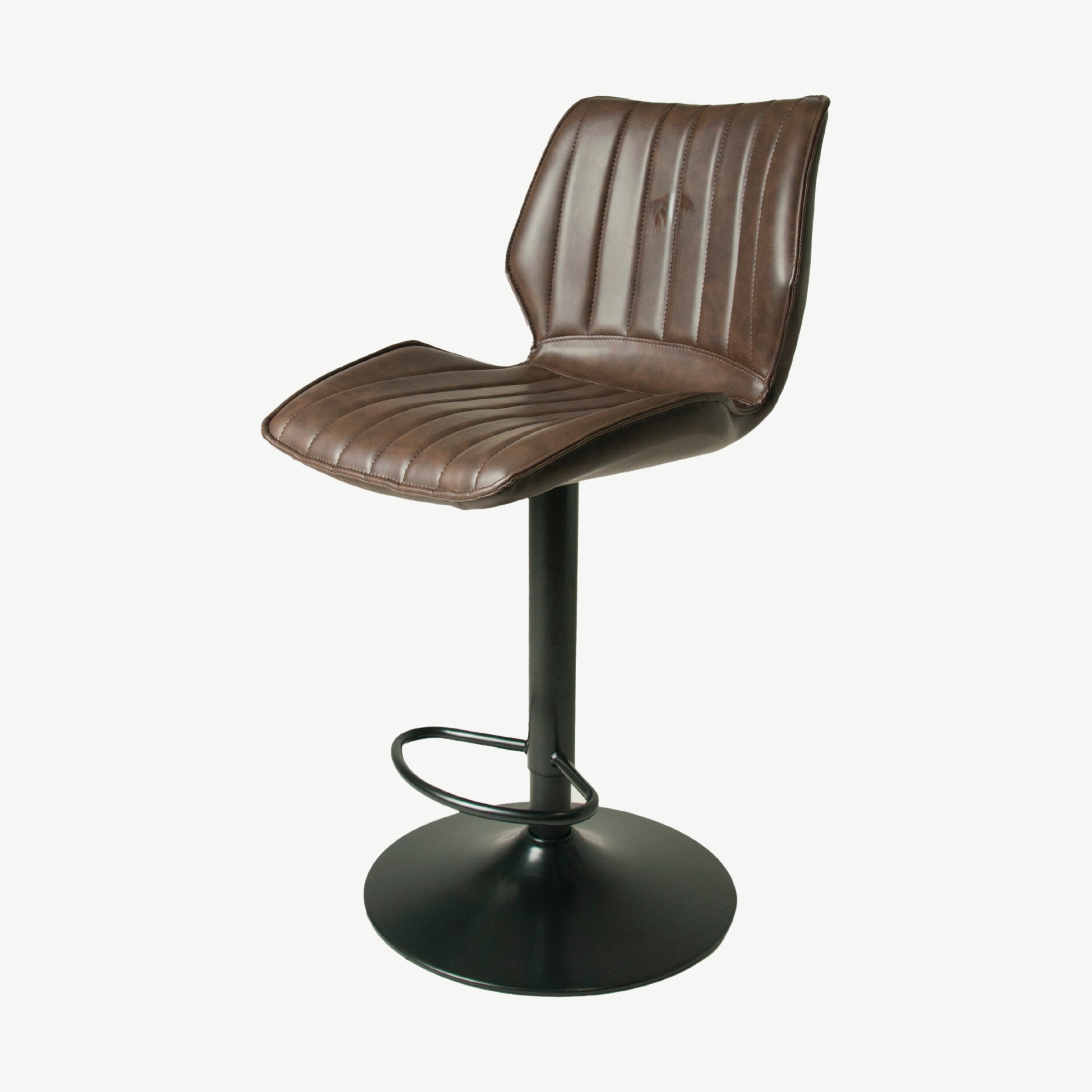 Hudson Vegan Leather Barstool in Chestnut