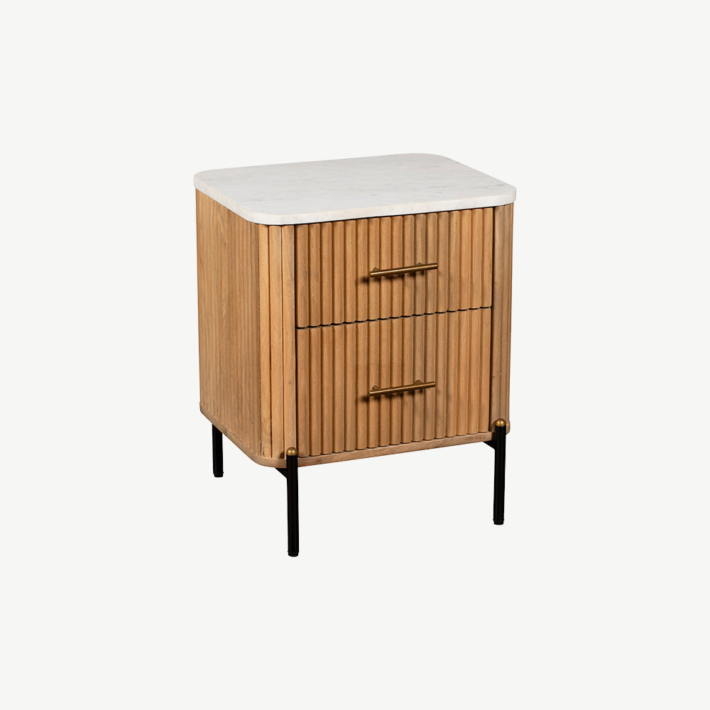 Java 2 Drawer Bedside Table