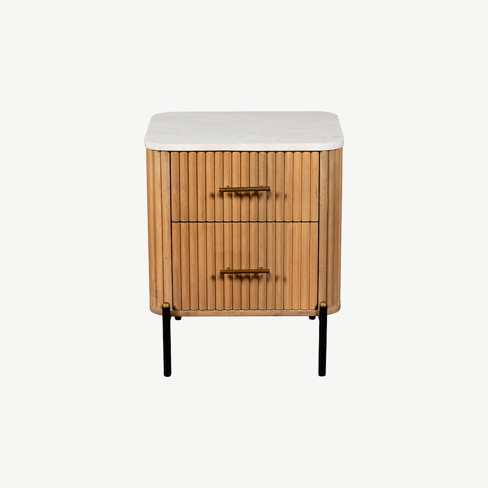 Java 2 Drawer Bedside Table