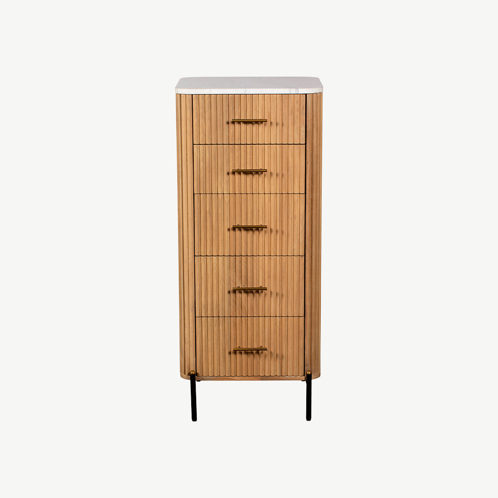 Java 5 Drawer Tall Chest