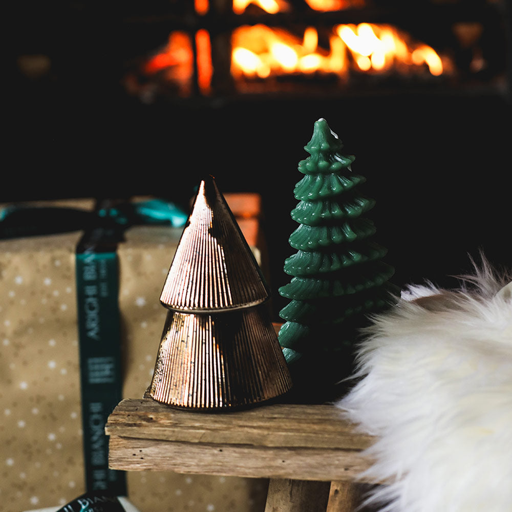 Christmas Tree Candle in Copper