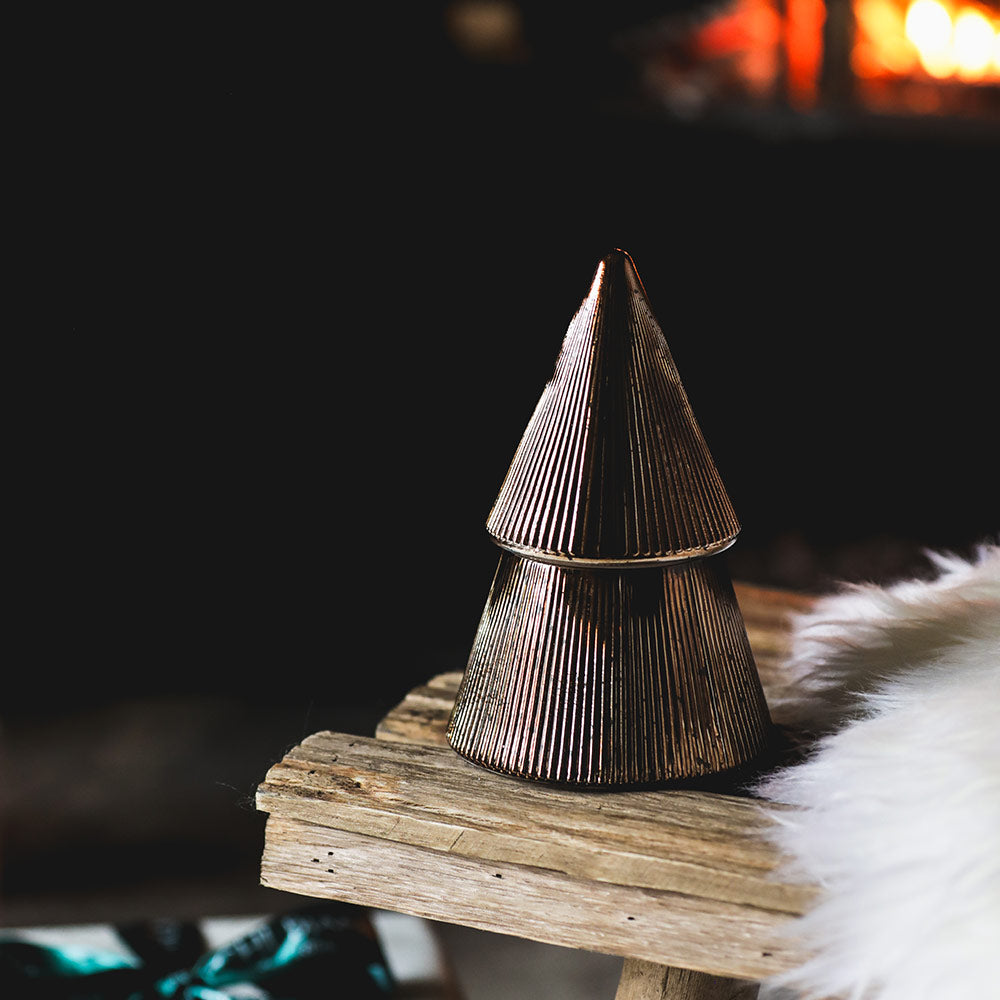 Christmas Tree Candle in Copper