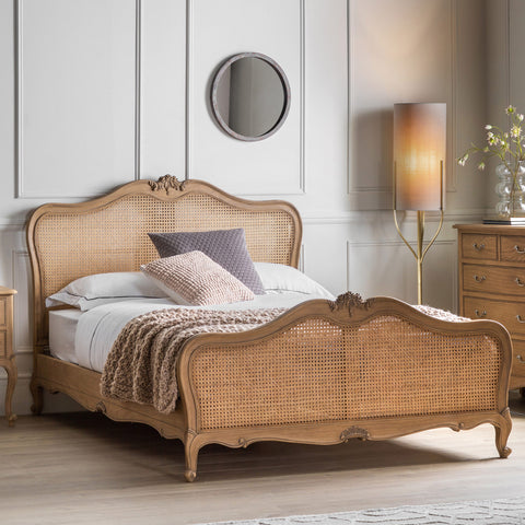 Foxley Weathered Cane King Bed