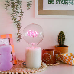 Gin LED Bulb Lamp - Pink