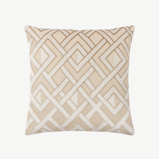 Patterned Warm Taupe Cushion