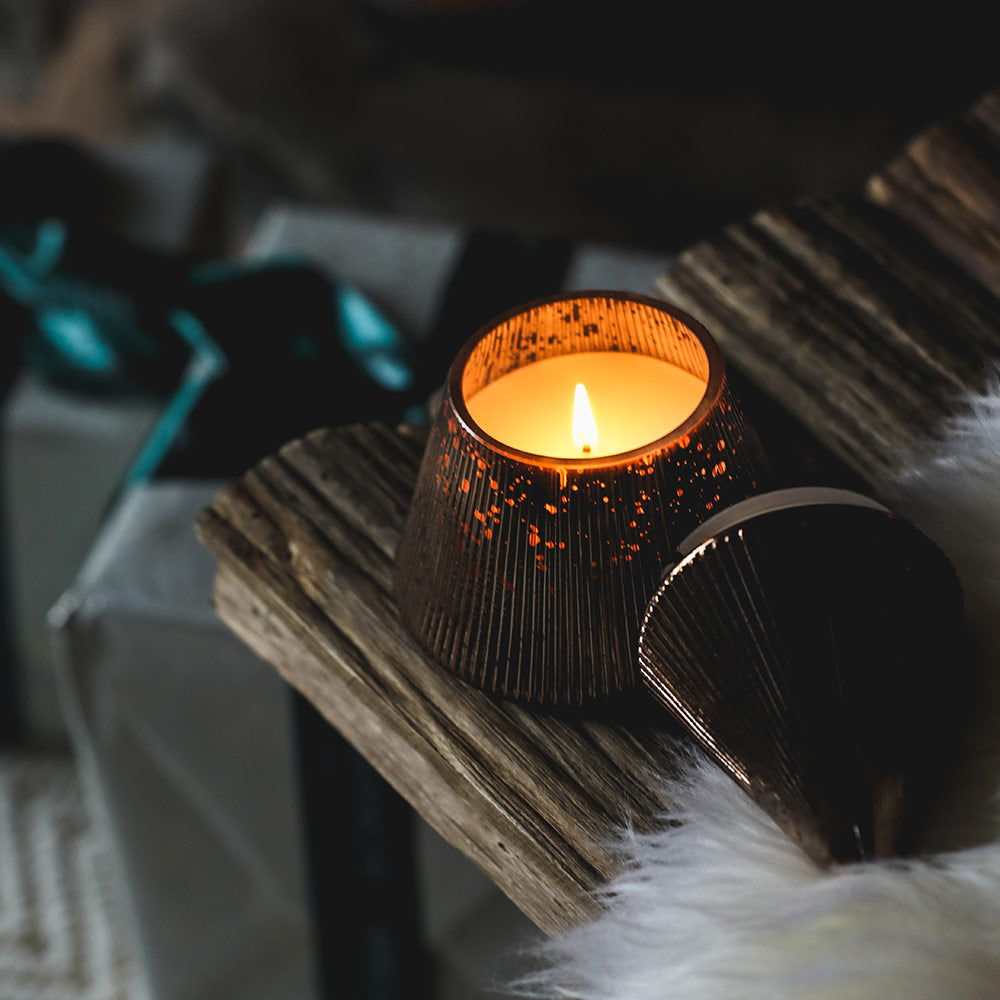 Christmas Tree Candle in Copper