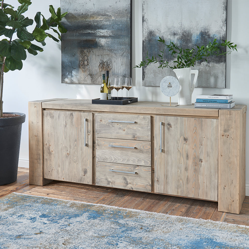 Wood sideboard in natural finish
