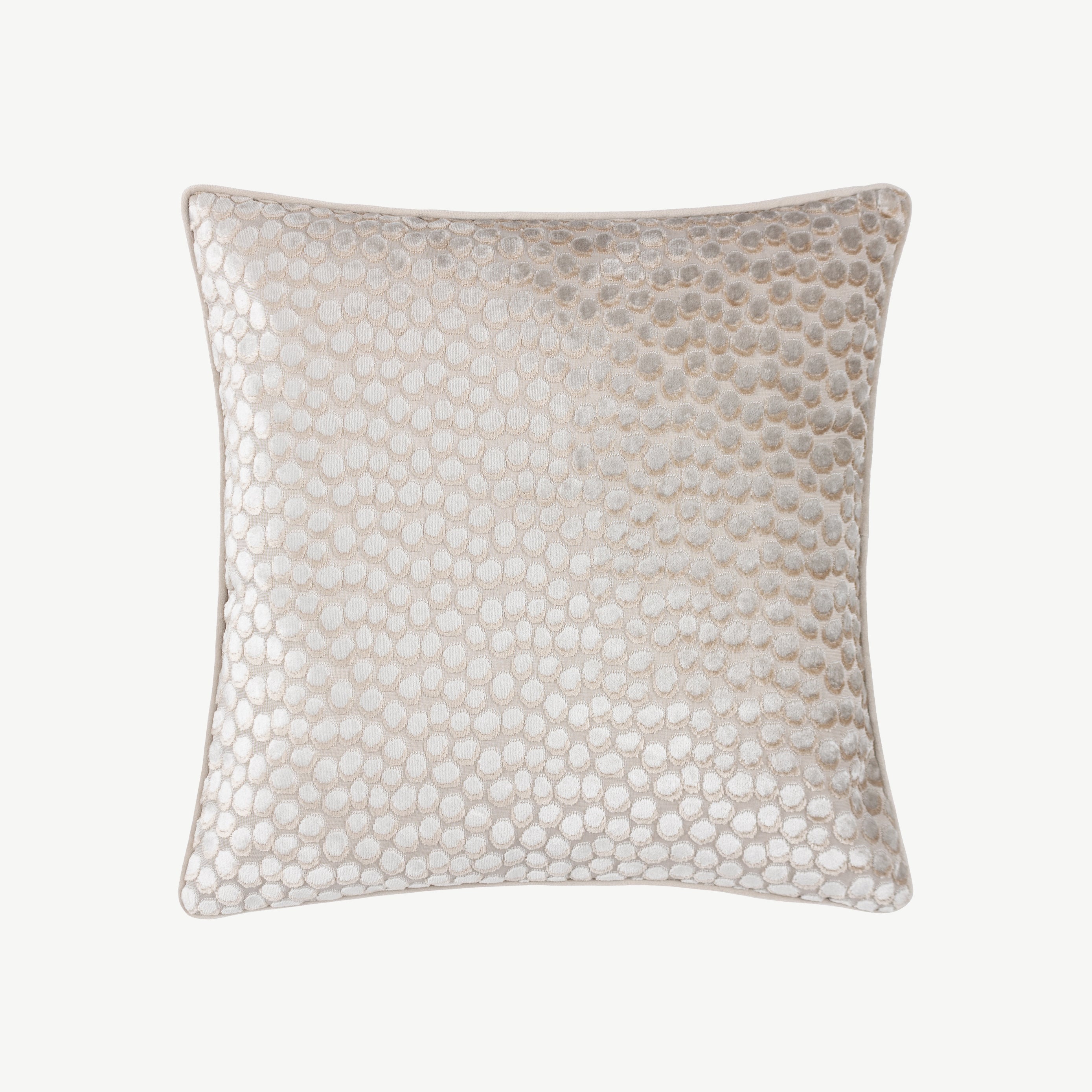 Speckle Cut Velvet Cushion in Ivory